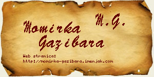 Momirka Gazibara vizit kartica